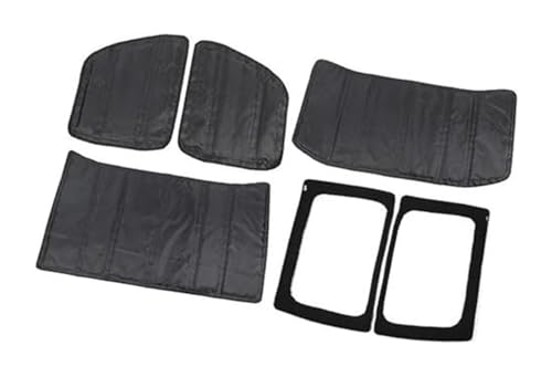 Isoliermatte Für J&eep Für Wrangler JL 4-tür 2018-2024 Auto Dach Wärmedämmung Schallschutz Baumwolle(BLACK Roof and Window) von Ciloc