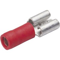Cimco - 180254 Flachsteckhülse Steckbreite: 4.8 mm Steckdicke: 0.5 mm 180 ° Teilisoliert Rot 1 St. von Cimco