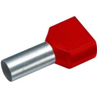 Cimco - 18 2406 Zwillings-Aderendhülse 1 mm² Teilisoliert Rot 100 St. von Cimco