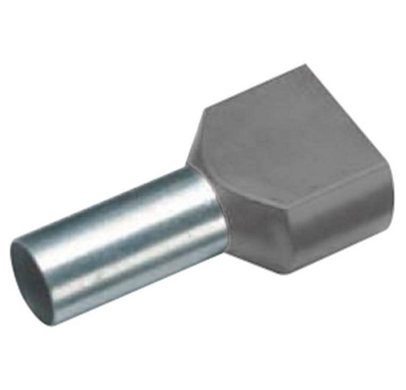 Cimco Aderendhülsen Cimco 18 2414 Zwillings-Aderendhülse 2.5 mm² Teilisoliert Grau 100 St., 182414 von Cimco