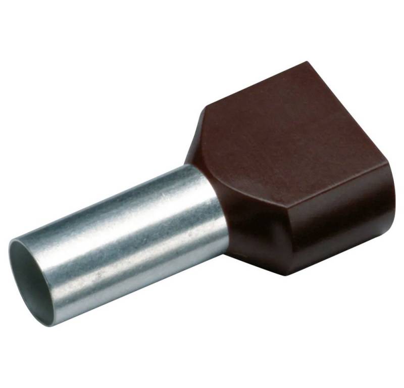 Cimco Aderendhülsen Cimco 187723 Zwillings-Aderendhülse 1.5 mm² Teilisoliert Schwarz 100 S, Zw.Aderendh.2x1,5mm² x 12mm,schwarz von Cimco