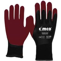 Cimco Winter Soft dunkelrot/schwarz 141240 Vinyl Arbeitshandschuh Größe (Handschuhe): 8, M EN 388 von Cimco