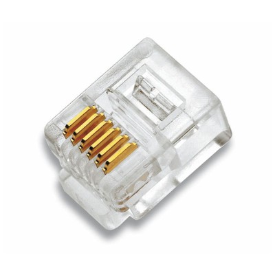 Modularstecker RJ12 6/6, ungeschirmt für flexible Leiter, Flach- und Rundk von Cimco