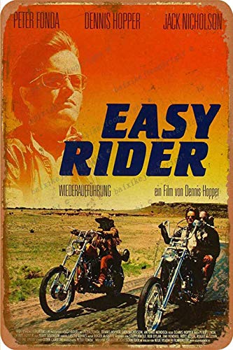 Cimily Easy Rider Vintage Blechschilder Zinn Poster Retro Metallschild Plaque Art Wanddekoration 8 × 12 Zoll von Cimily