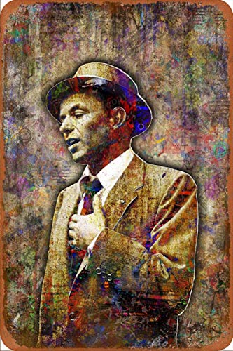 Cimily Frank Sinatra Zinn Retro Zeichen Vintage Poster Plakette Wanddekoration für Bar Cafe Garten Schlafzimmer Büro Hotel 20X30 cm von Cimily