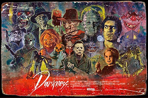 Cimily Horror Movie PosterⅡ Vintage Blechschild Eisenmalerei Plakette Wanddekor Metallschild Cafe Beer Pub und Man Cave Retro Art Poster 8 * 12 Zoll von Cimily