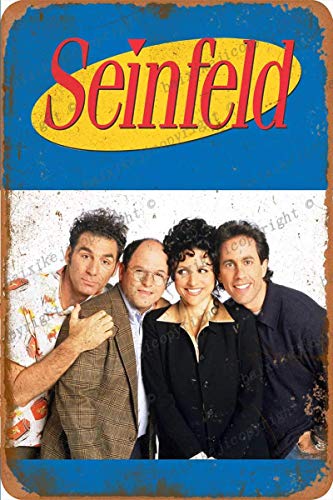 Cimily Seinfeld Kramer Poster Vintage Blechschild Eisenmalerei Retro Metallschild Plakette Kunst Wanddekoration für Bar Cafe Office Hotel Outdoor 8 × 12 Zoll von Cimily