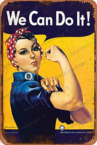 Cimily We Can Do It Zinn Retro Zeichen Vintage Poster Plakette Wanddekoration für Bar Cafe Garten Schlafzimmer Büro Hotel 20X30 cm von Cimily