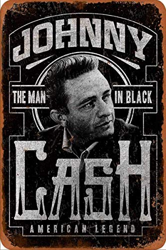 Johnny Cash Zinn Zeichen Metall Poster Retro Garage Hausgarten Wand Geburtstagsfeier Bar Cafe Küche Vintage Wanddekor Kunst 8 × 12 Zoll von Cimily