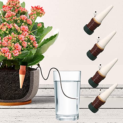 4 PCS Automatisches Bewässerungssystem - Pflanzenbewässererung Bewässerungssystem - wasserspender für zimmerpflanzen - Geeignet für Innenpflanzen/Außenpflanzen/Garten/Topfpflanzen von Cimown