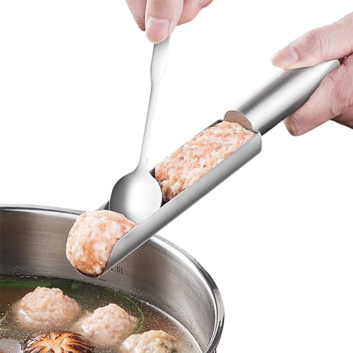 Meatball Scoop Maker, Küchengerät Set Fleischbällchen-Maker,304 Edelstahl Fleischbällchen Maker Shrimp Slider Deep Fried Fried Fried Meatball Moulds Tool von Cimvidi