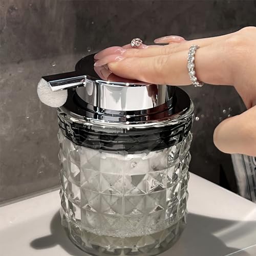 Seifenspender Glas, 200ML Seifenspender Lotion Dispenser Flasche Schaum Flasche mit Push-Pumpe Kopf für Bad und Küche von Cimvidi