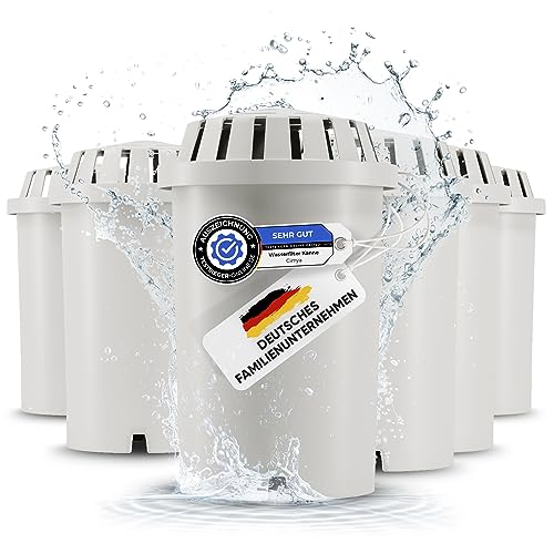 CIMYA Wasserfilter Trinkwasser | Jahrespaket Filterkartuschen [AKTIVKOHLE] Wasserentkalker Wasserenthärter Leitungswasser Filter Tischwasserfilter (6) von Cimya