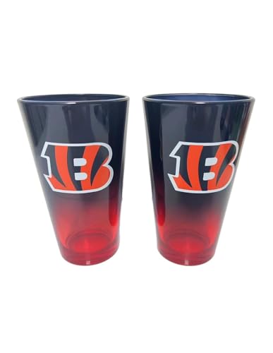 Cincinnati Bengals NFL Pint Gläser Glas Set 2er-Set 475 ml von Cincinnati Bengals
