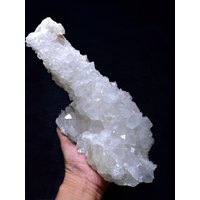 Sammlerstück Reines Schneewittchen-Quarzwachstum Auf Calcit-Formation 4, 55lbs Pseudomorph von CincyMinerals