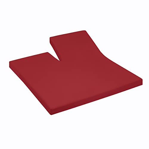 Cinderella Spannbettlaken für Split-Topper (bis 15cm) - Jersey - 180x200/210cm - Rot von Cinderella