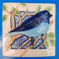 "Handgemachte "Bluebird" Fliese." von CindySearles