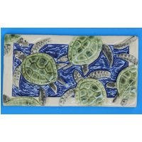 Meeresschildkröte Handgemacht U-Bahn Tile von CindySearles