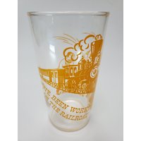 Selten "Vintage 1930S Art Deco Glasbecher "I've Been Arbeiten Bei Der Eisenbahn" von CindysAntiqueBtq