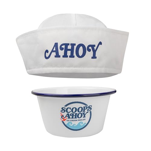Cinereplicas Stranger Things - Scoops Ahoy Ice Cream Bowl and Ahoy Hat - Official License von Cinereplicas
