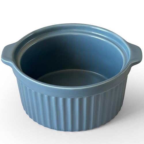 Cinf 946 ml blau Rakemins 1 PACK Puddingbecher Creme Brulee Set Sauce Schalen Souffle Dish zum Backen Backofen sicher bis 260C von Cinf