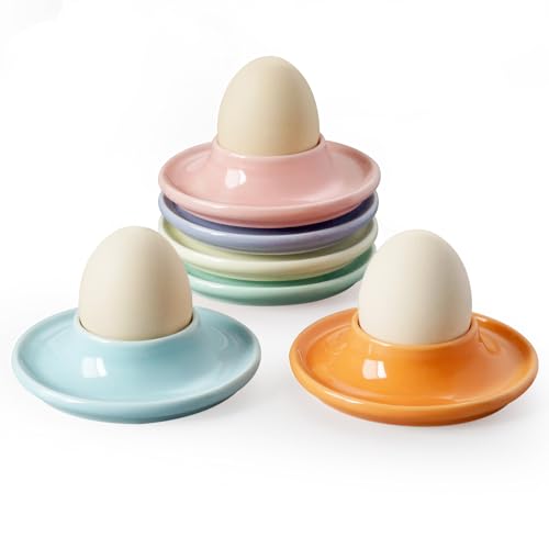 Cinf Macaroon 6PACK Keramische Eierhalter für hart & weich gekochte Eier Frühstückseihalter Ostergeschenk von Cinf