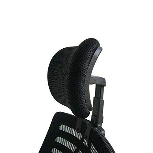 Cingc Verstellbare Kopfstütze für Bürostuhl, Drehgelenk, Nackenstütze und Rückenstütze für ergonomischen, hohen Drehstuhl, Chefsessel, schwarz, 3,0 cm Befestigungsclips von Cingc