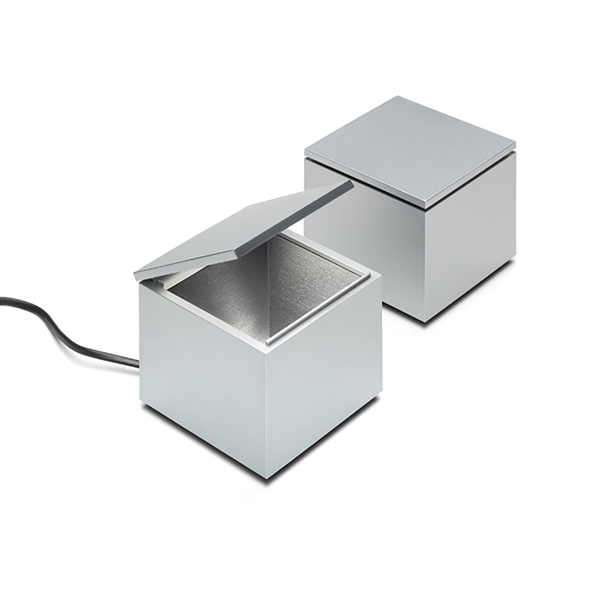 Cini & Nils - Cuboled LED Nachttischleuchte - silber/LxBxH 10x10x11cm/1x LED 2W 2700K CRI90 von Cini & Nils