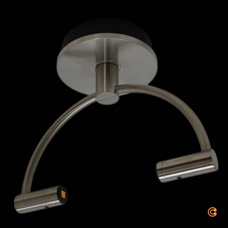 Cini & Nils Gradi Mini Led Deckenleuchte Nickel Satinato 12 W Dimmbar Opalweiß D-Ware von Cini & Nils