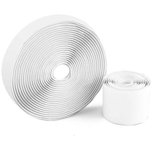 Cinkee Klettband Selbstklebend Extra Stark, Doppelseitig Klebende mit Klettverschluss Breit Klettverschluss selbstklebend ，Selbstklebendes Klebepad Flauschband und Hakenband (Weiß) von Cinkee
