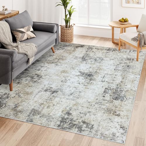 Cinknots Teppiche Moderne weiche abstrakte Teppiche Wohnzimmer Schlafzimmer rutschfeste Teppich-Bodenmatte (Abstract Braun/Grau/Multi, 120 x 160 cm) von Cinknots