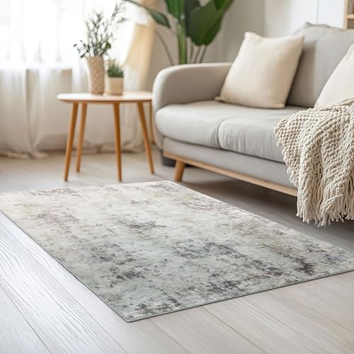 Cinknots Teppiche Moderne weiche abstrakte Teppiche Wohnzimmer Schlafzimmer rutschfeste Teppich-Bodenmatte (Abstract Braun/Grau/Multi, 80 x 120 cm) von Cinknots