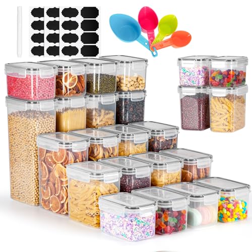 Cinnani Vorratsdosen mit Deckel Luftdicht - 24er Vorratsbehälter Set, Aufbewahrungsbox Küche Aufbewahrung & Organisation | BPA Frei | Küchen Organizer | Vorratsbehälter | Küchenzubehör | Vorratsdose von Cinnani