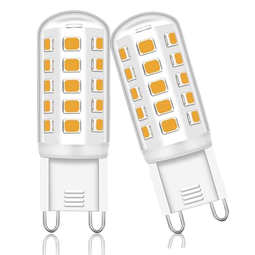 Cinsenten G9 LED Leuchtmittel Warmweiß 2700K, 4W LED Lampen entspricht 25W 40W Halogenlampe, G9 Glühbirne 460 Lumen, Kein Flackern, Nicht Dimmbar, Enegiesparende Kleine Birne, 2er Pack von Cinsenten