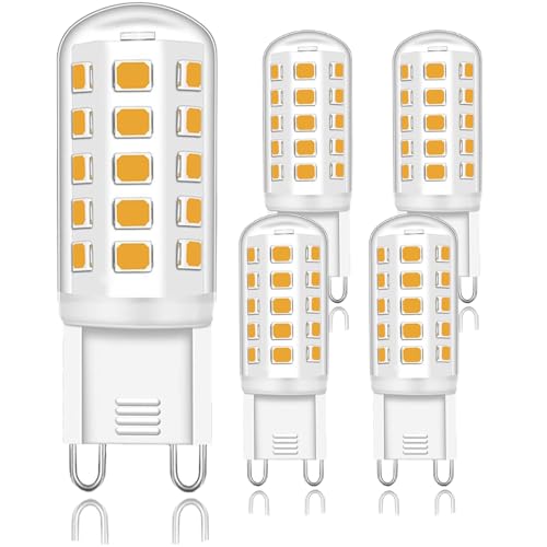 Cinsenten G9 LED Leuchtmittel Warmweiß 2700K, 4W LED Lampen entspricht 25W 40W Halogenlampe, G9 Glühbirne 460 Lumen, Kein Flackern, Nicht Dimmbar, Enegiesparende Kleine Birne, 5er Pack Cinsenten G9 LED Leuchtmittel Warmweiß 2700K, 4W LED Lampen entspricht 25W 40W Halogenlampe, G9 Glühbirne 460 Lumen, Kein Flackern, Nicht Dimmbar, Enegiesparende Kleine Birne, 5er Pack von Cinsenten