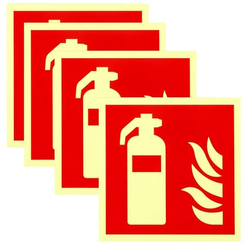 4 Stück Feuerlöscher Schild Schild Feuerlöscher Aufkleber Feuerlöscher Pvc Nachleuchtend Selbstklebende Brandschutzschild Selbstklebendes Feuerlöscher-Leuchtschild, Ausgangswarn-Leuchtschild 4 Stück Feuerlöscher Schild Schild Feuerlöscher Aufkleber Feuerlöscher Pvc Nachleuchtend Selbstklebende Brandschutzschild Selbstklebendes Feuerlöscher-Leuchtschild, Ausgangswarn-Leuchtschild von Cinsersr