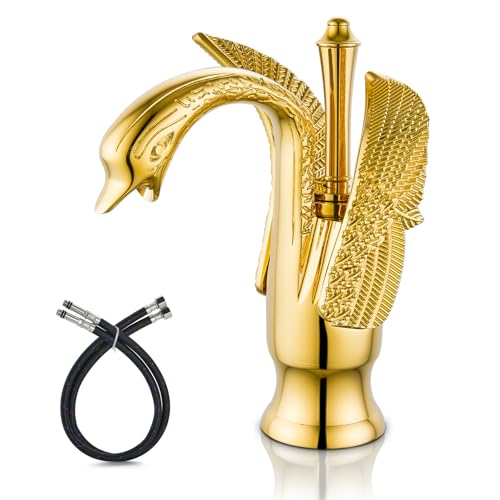 Cinwiny Schwan Wasserhahn Badezimmer Waschbecken Wasserhahn Poliert Gold Schwan Form Einzelgriff Einloch WC Waschbecken Wasserhahn Mischbatterie Deckmontage Vogelhahn Cinwiny Schwan Wasserhahn Badezimmer Waschbecken Wasserhahn Poliert Gold Schwan Form Einzelgriff Einloch WC Waschbecken Wasserhahn Mischbatterie Deckmontage Vogelhahn von Cinwiny