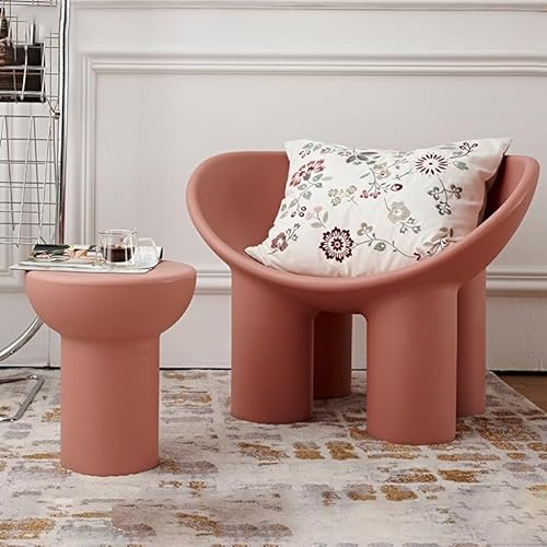 Modern Coffee Table, Versatile Design Unique Coffee Table,Living Room Household Side Corners A Few Elephant Legs Round Coffee Table Plastic Bedroom Mini Stool(Color:Red) (Color : Pink) von CioNeL