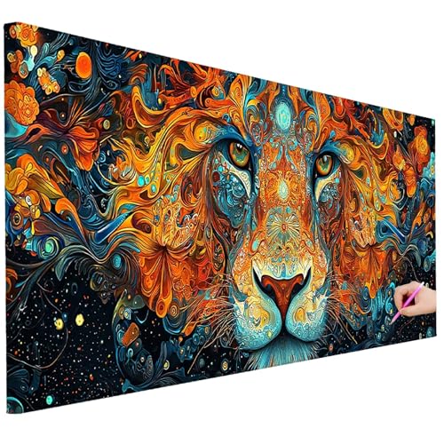 Diamond Painting Erwachsene Abstrakt Diamond Painting XXL 130x50cm 5D DIY Tiere Diamant Kunst Groß Set Basteln Erwachsene Diamant Malerei Stickerei Kreuzstich Set für Deko Wohnzimmer Geschenke I-09 von Ciooyxee