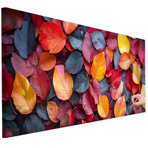 Diamond Painting Erwachsene Anlage Diamond Painting XXL 100x40cm 5D DIY Blatt Diamant Kunst Groß Set Basteln Erwachsene Diamant Malerei Stickerei Kreuzstich Set für Deko Wohnzimmer Geschenke J-46 von Ciooyxee