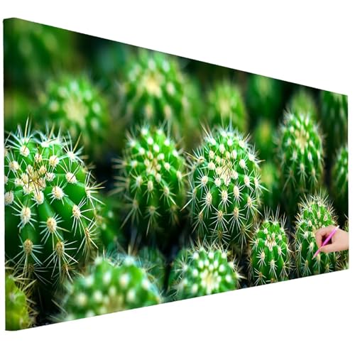Diamond Painting Erwachsene Anlage Diamond Painting XXL 250x100cm 5D DIY Kaktus Diamant Kunst Groß Set Basteln Erwachsene Diamant Malerei Stickerei Kreuzstich Set für Deko Wohnzimmer Geschenke L-66 von Ciooyxee