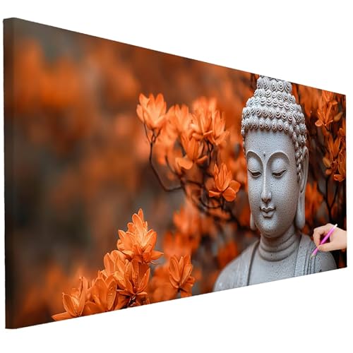 Diamond Painting Erwachsene Blumen Diamond Painting XXL 100x40cm 5D DIY Religion Diamant Kunst Groß Set Basteln Erwachsene Diamant Malerei Stickerei Kreuzstich Set für Deko Wohnzimmer Geschenke F-66 von Ciooyxee