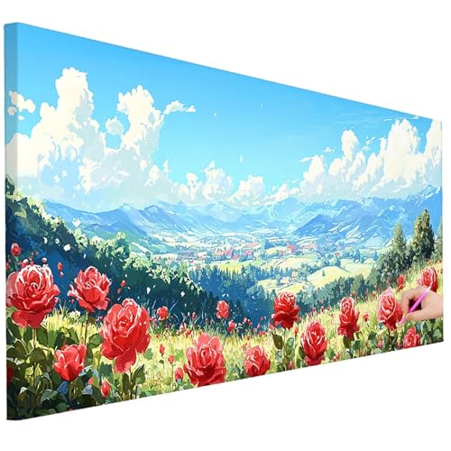 Diamond Painting Erwachsene Blumen Diamond Painting XXL 250x100cm 5D Landschaft Diamant Kunst Groß Set Basteln Erwachsene Diamant Malerei Stickerei Kreuzstich Set für Deko Geschenke für Frauen J-42 Diamond Painting Erwachsene Blumen Diamond Painting XXL 250x100cm 5D Landschaft Diamant Kunst Groß Set Basteln Erwachsene Diamant Malerei Stickerei Kreuzstich Set für Deko Geschenke für Frauen J-42 von Ciooyxee