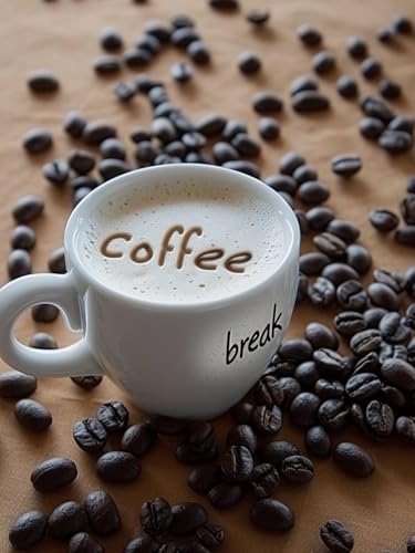 Diamond Painting Erwachsene Kinder Set Kaffee, 5D Diamant Painting Schwarz und Weiß Bilder Diamond Art Erwachsene Full, DIY Daiments Painting Erwachsene Kreuzstich Basteln Set Wand Dekor 30x40cm B-5 Diamond Painting Erwachsene Kinder Set Kaffee, 5D Diamant Painting Schwarz und Weiß Bilder Diamond Art Erwachsene Full, DIY Daiments Painting Erwachsene Kreuzstich Basteln Set Wand Dekor 30x40cm B-5 von Ciooyxee