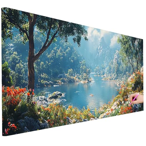 Diamond Painting Erwachsene Landschaft Diamond Painting XXL 100x40cm 5D DIY Wald Diamant Kunst Groß Set Basteln Erwachsene Diamant Malerei Stickerei Kreuzstich Set für Deko Wohnzimmer Geschenke I-79 Diamond Painting Erwachsene Landschaft Diamond Painting XXL 100x40cm 5D DIY Wald Diamant Kunst Groß Set Basteln Erwachsene Diamant Malerei Stickerei Kreuzstich Set für Deko Wohnzimmer Geschenke I-79 von Ciooyxee