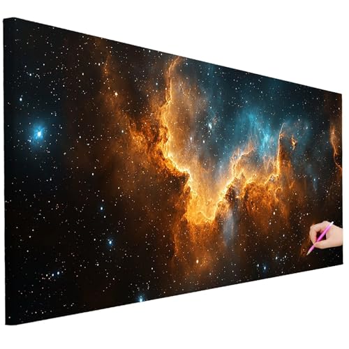 Diamond Painting Erwachsene Landschaft Diamond Painting XXL 80x30cm 5D DIY Aurora Diamant Kunst Groß Set Basteln Erwachsene Diamant Malerei Stickerei Kreuzstich Set für Deko Wohnzimmer Geschenke I-13 von Ciooyxee