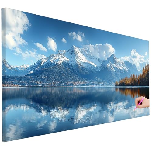 Diamond Painting Erwachsene Landschaft Diamond Painting XXL 80x30cm 5D DIY Berg Diamant Kunst Groß Set Basteln Erwachsene Diamant Malerei Stickerei Kreuzstich Set für Deko Wohnzimmer Geschenke I-31 von Ciooyxee