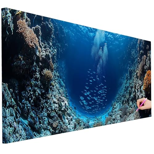 Diamond Painting Erwachsene Meer Diamond Painting XXL 200x80cm 5D DIY Koralle Diamant Kunst Groß Set Basteln Erwachsene Diamant Malerei Stickerei Kreuzstich Set für Deko Wohnzimmer Geschenke I-05 Diamond Painting Erwachsene Meer Diamond Painting XXL 200x80cm 5D DIY Koralle Diamant Kunst Groß Set Basteln Erwachsene Diamant Malerei Stickerei Kreuzstich Set für Deko Wohnzimmer Geschenke I-05 von Ciooyxee