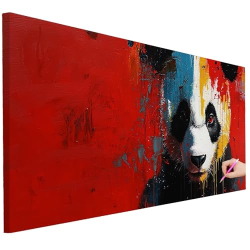 Diamond Painting Erwachsene Panda Diamond Painting XXL 200x80cm 5D DIY Abstrakt Diamant Kunst Groß Set Basteln Erwachsene Diamant Malerei Stickerei Kreuzstich Set für Deko Wohnzimmer Geschenke I-69 von Ciooyxee