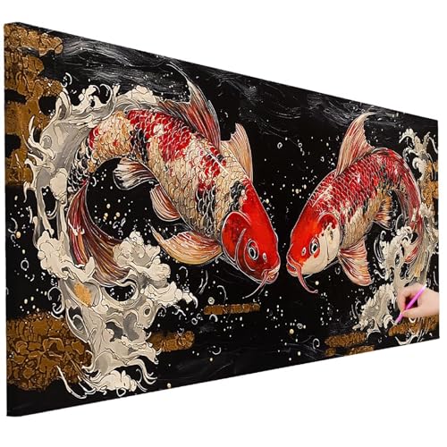 Diamond Painting Erwachsene Retro Diamond Painting XXL 130x50cm DIY Fisch Diamant Kunst Groß Set Basteln Erwachsene Diamant Malerei Stickerei Kreuzstich Set Deko Wohnzimmer Geschenke für Frauen I-53 Diamond Painting Erwachsene Retro Diamond Painting XXL 130x50cm DIY Fisch Diamant Kunst Groß Set Basteln Erwachsene Diamant Malerei Stickerei Kreuzstich Set Deko Wohnzimmer Geschenke für Frauen I-53 von Ciooyxee